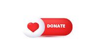 illustration icon 3d donate button heart shape red isolated on white  background 14455624 Vector Art at Vecteezy